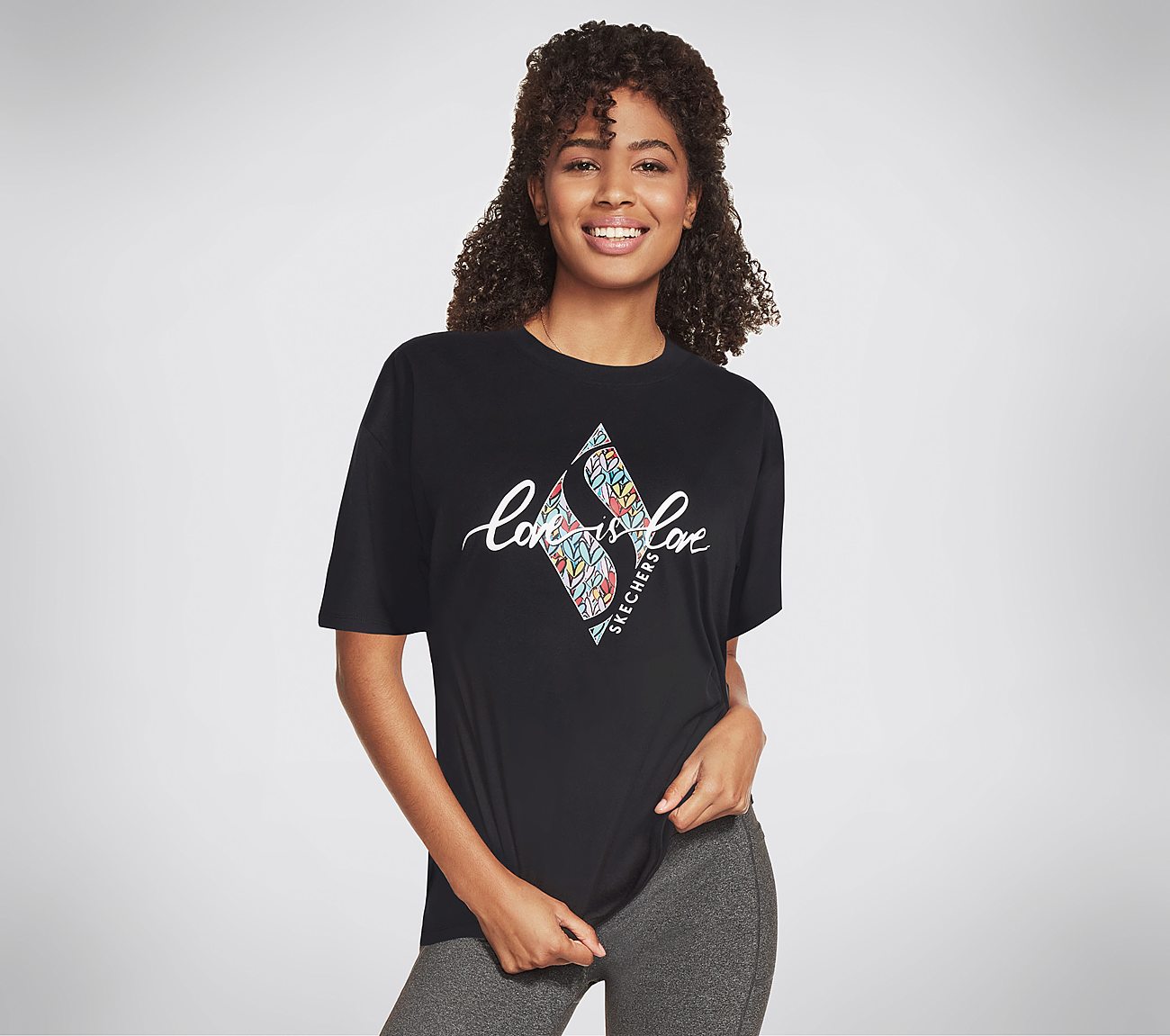 LOVE IS LOVE JGC DIAMOND HEAR, BBBBLACK Apparel Lateral View