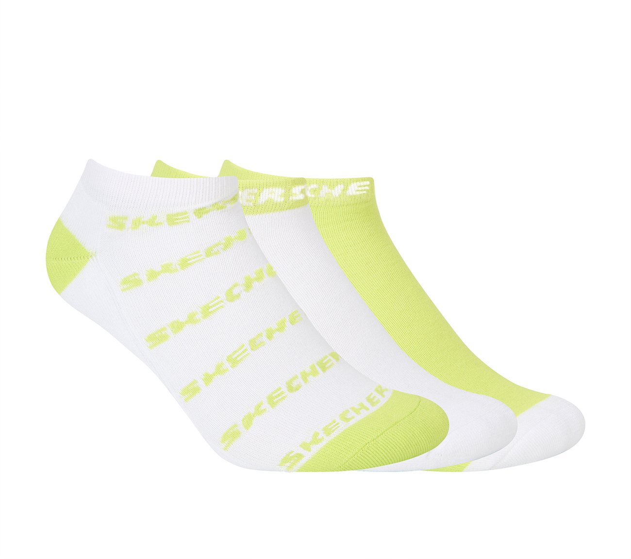 3PK WOMENS PERFORMANCE HALF TERRY LOWCUT, GREEN/WHITE