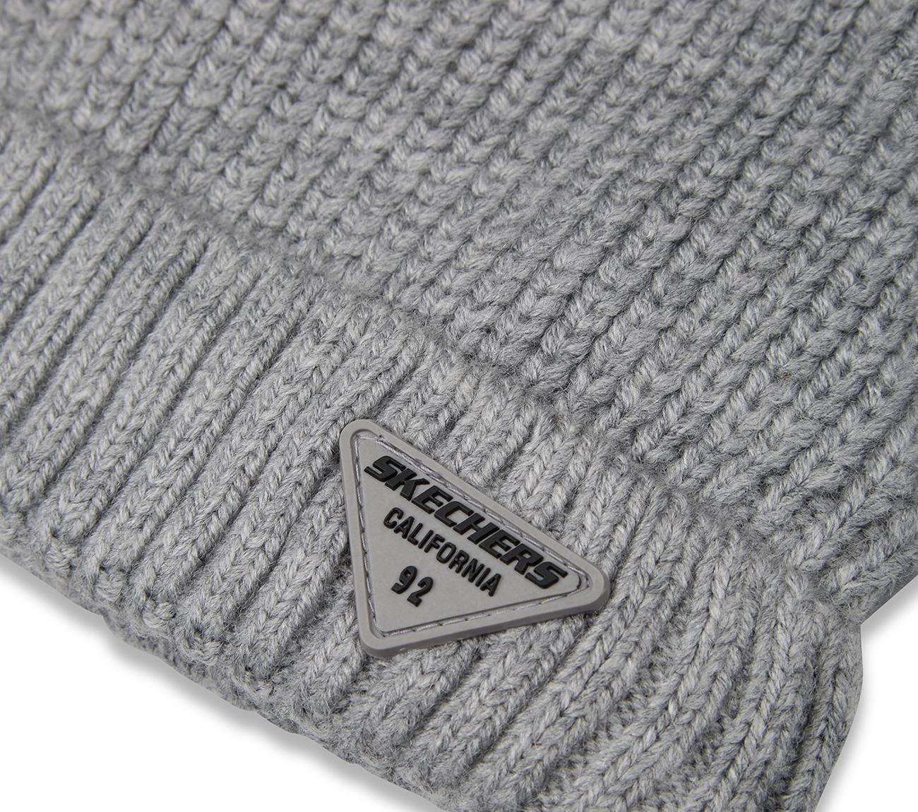 SKECHERS SELF DESIGN BEANIE, GRAY