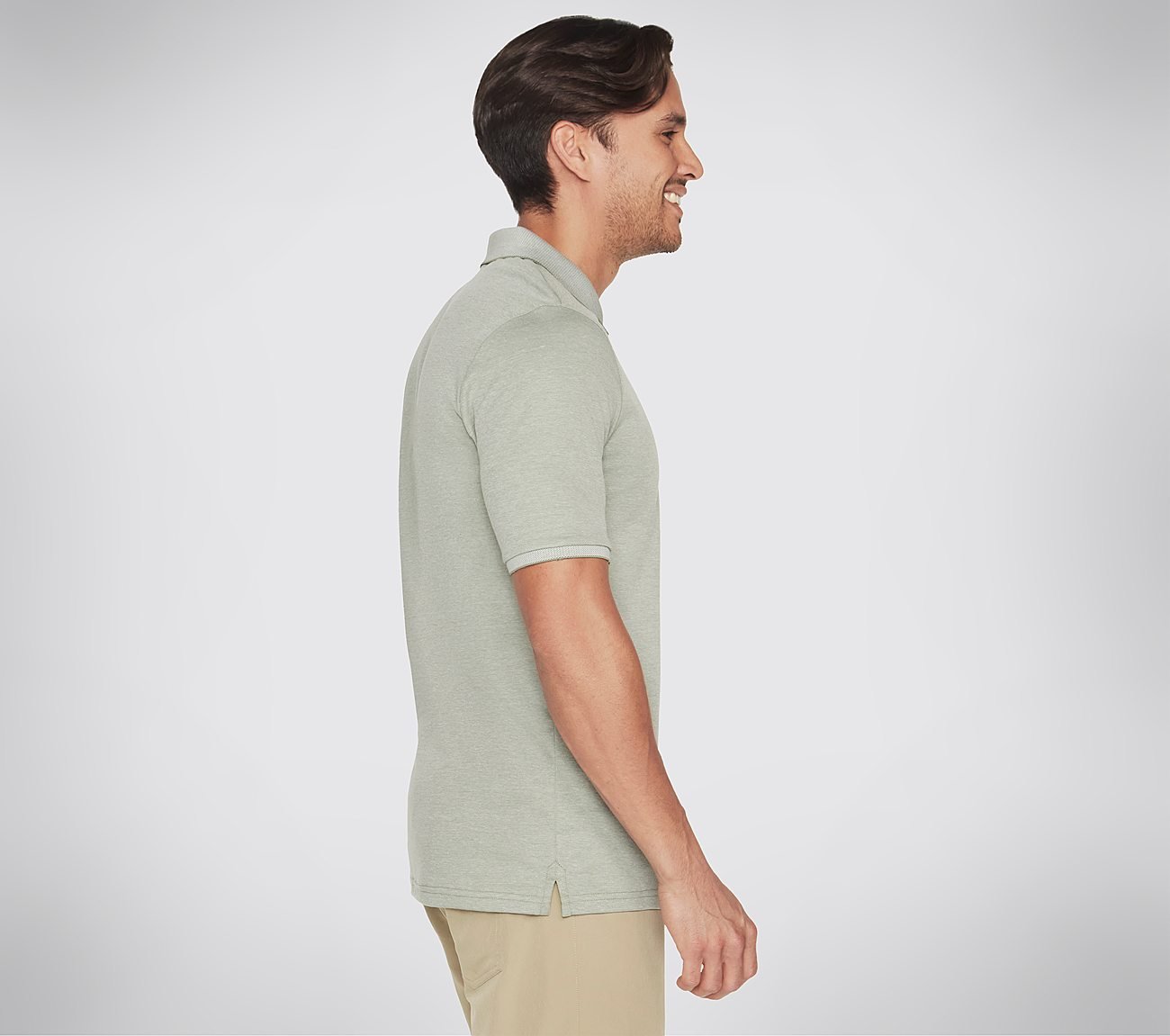 OFF DUTY POLO, LIGHT GREY/GREEN