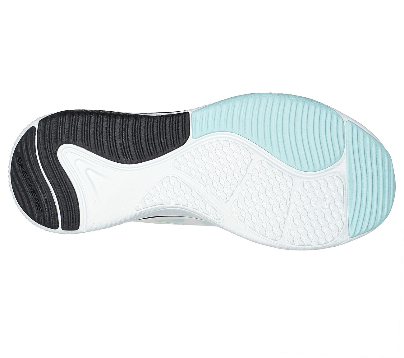 D'LUX FITNESS-BRIGHT BALANCE, WHITE/BLACK/BLUE Footwear Bottom View