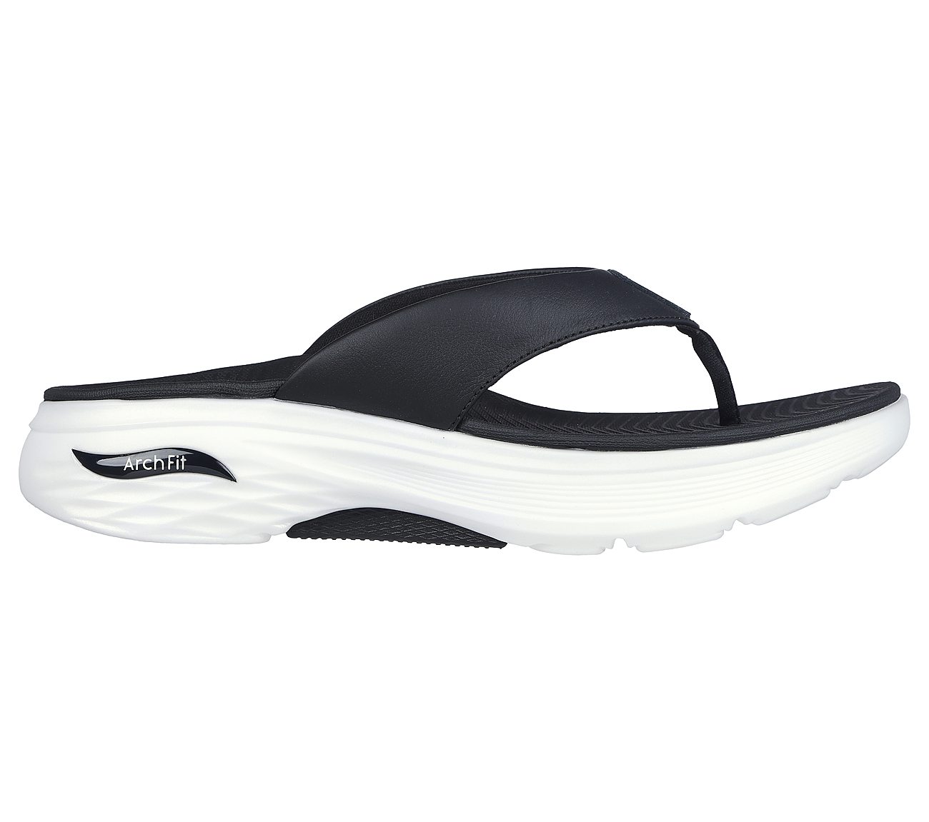 MAX CUSHIONING ARCH FIT PRIME, BLACK/WHITE Footwear Lateral View