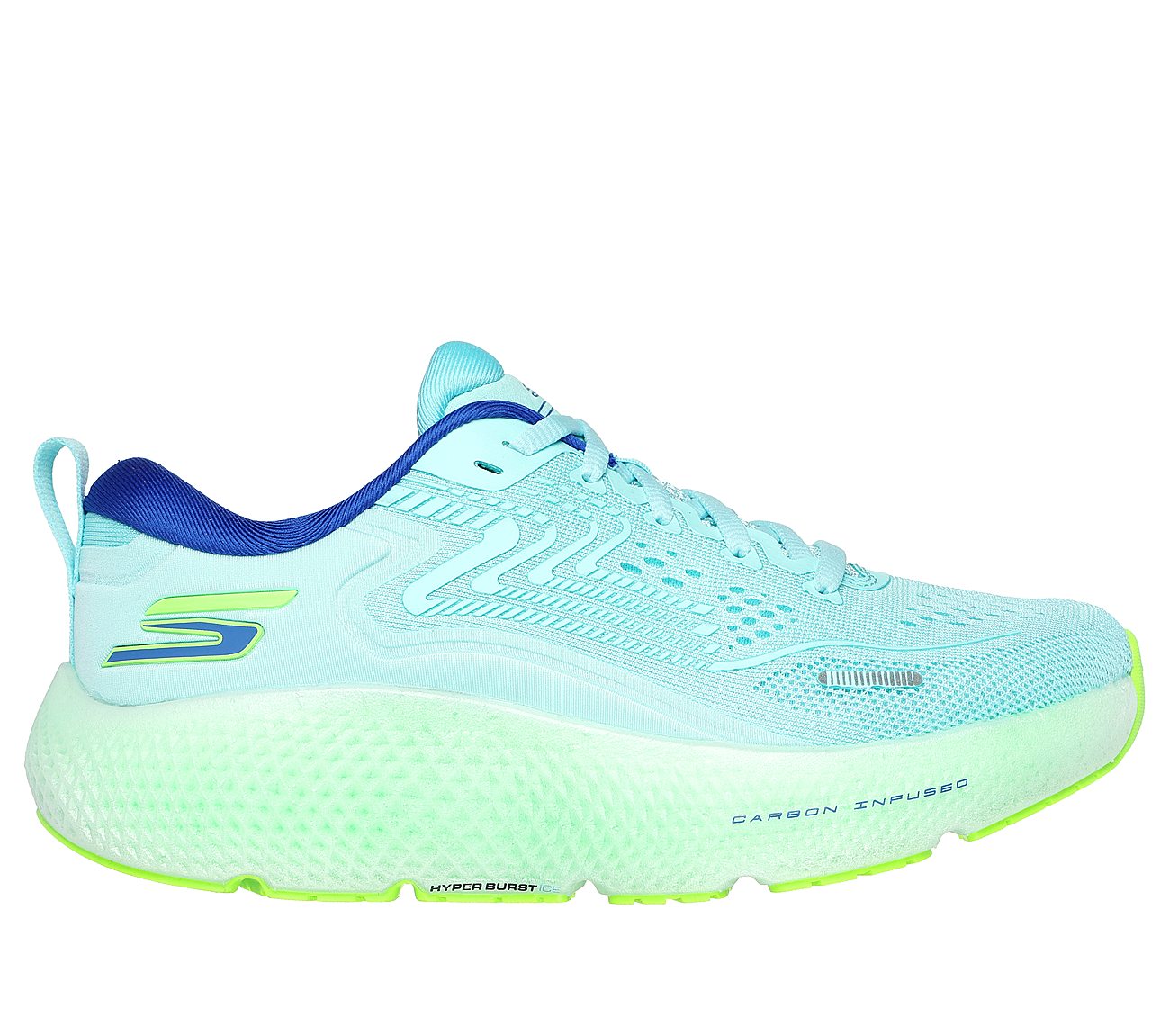 GO RUN MAX ROAD 6, BLUE/LIME Footwear Lateral View