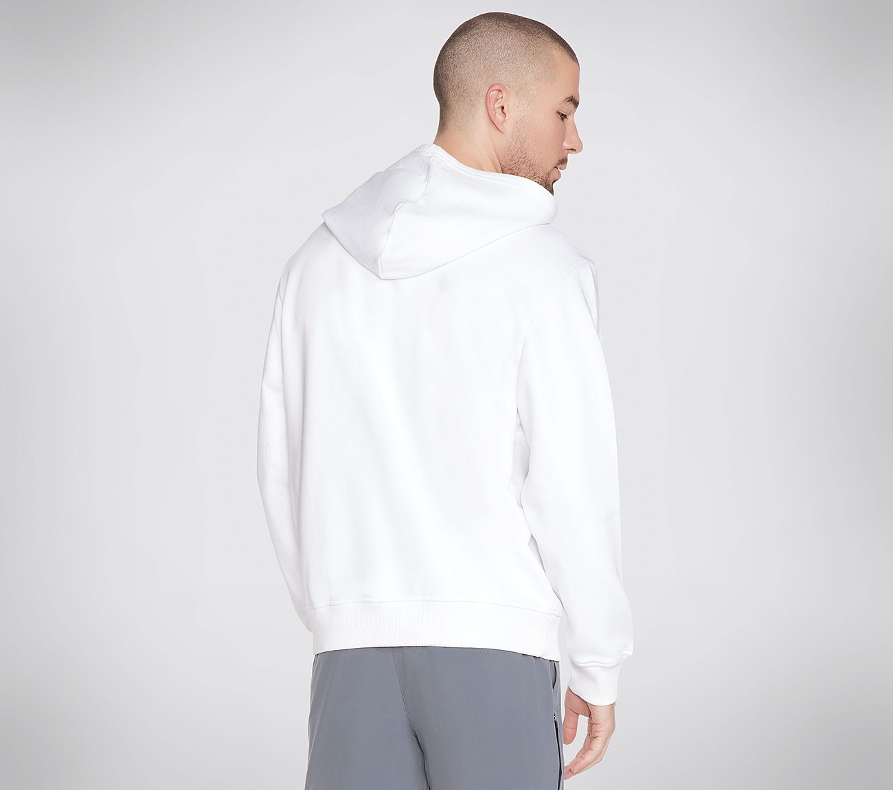 SKX WARM UP PULLOVER HOODIE, WWWHITE Apparels Top View