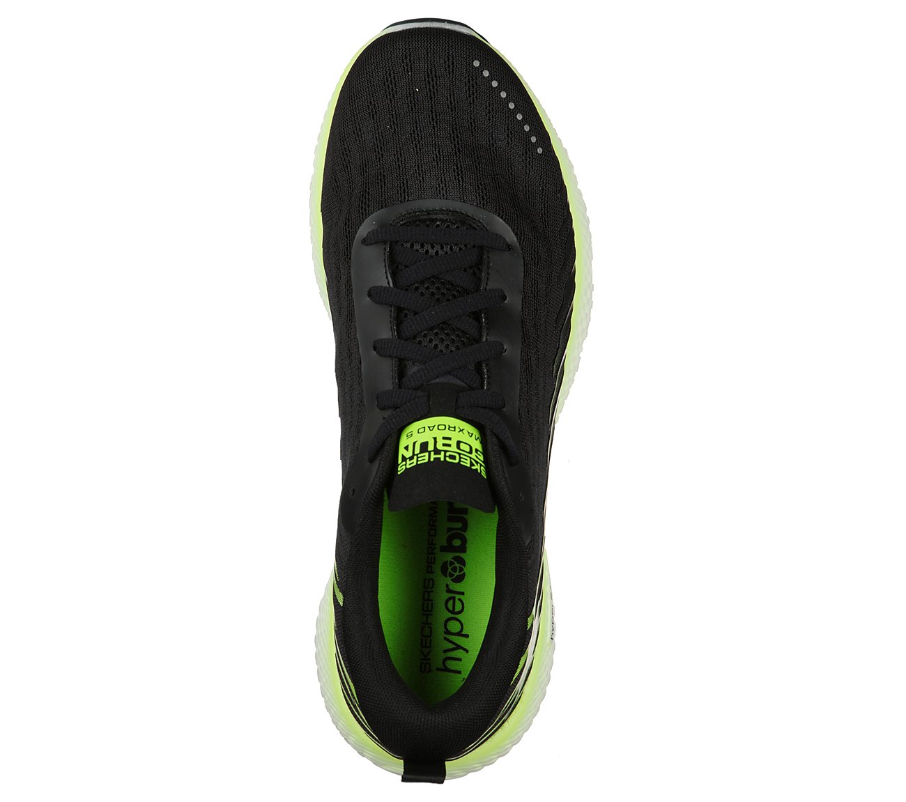 GO RUN MAXROAD 5, BLACK/LIME Footwear Top View