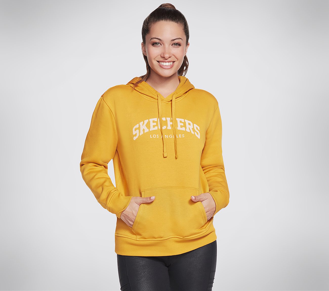 SKECHERS COLLEGIATE PO HOODIE, HONEY Apparels Lateral View