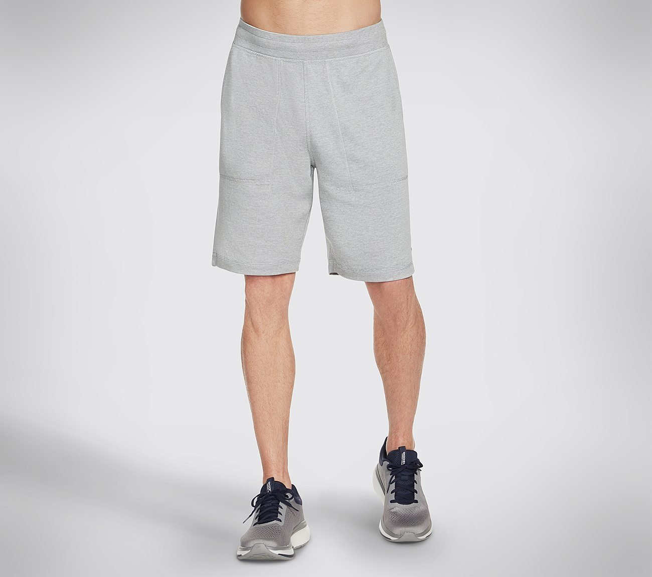 GOKNIT PIQUE 9IN SHORT, LIGHT GREY Apparels Lateral View