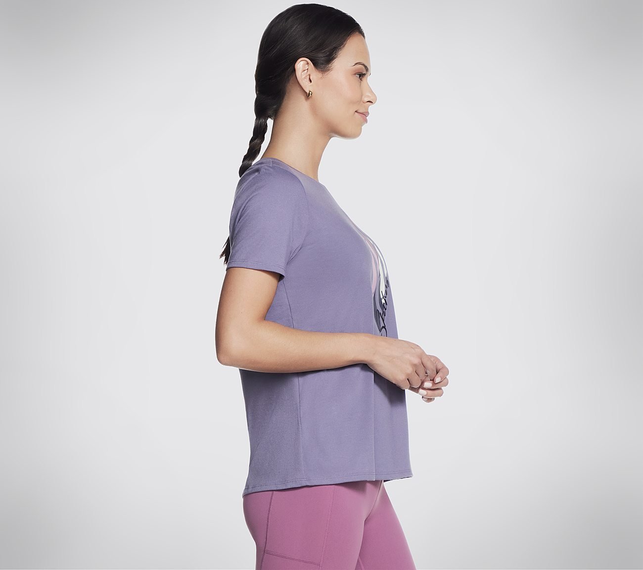 DIAMONDS T-SHIRT, GREY/PURPLE Apparels Bottom View