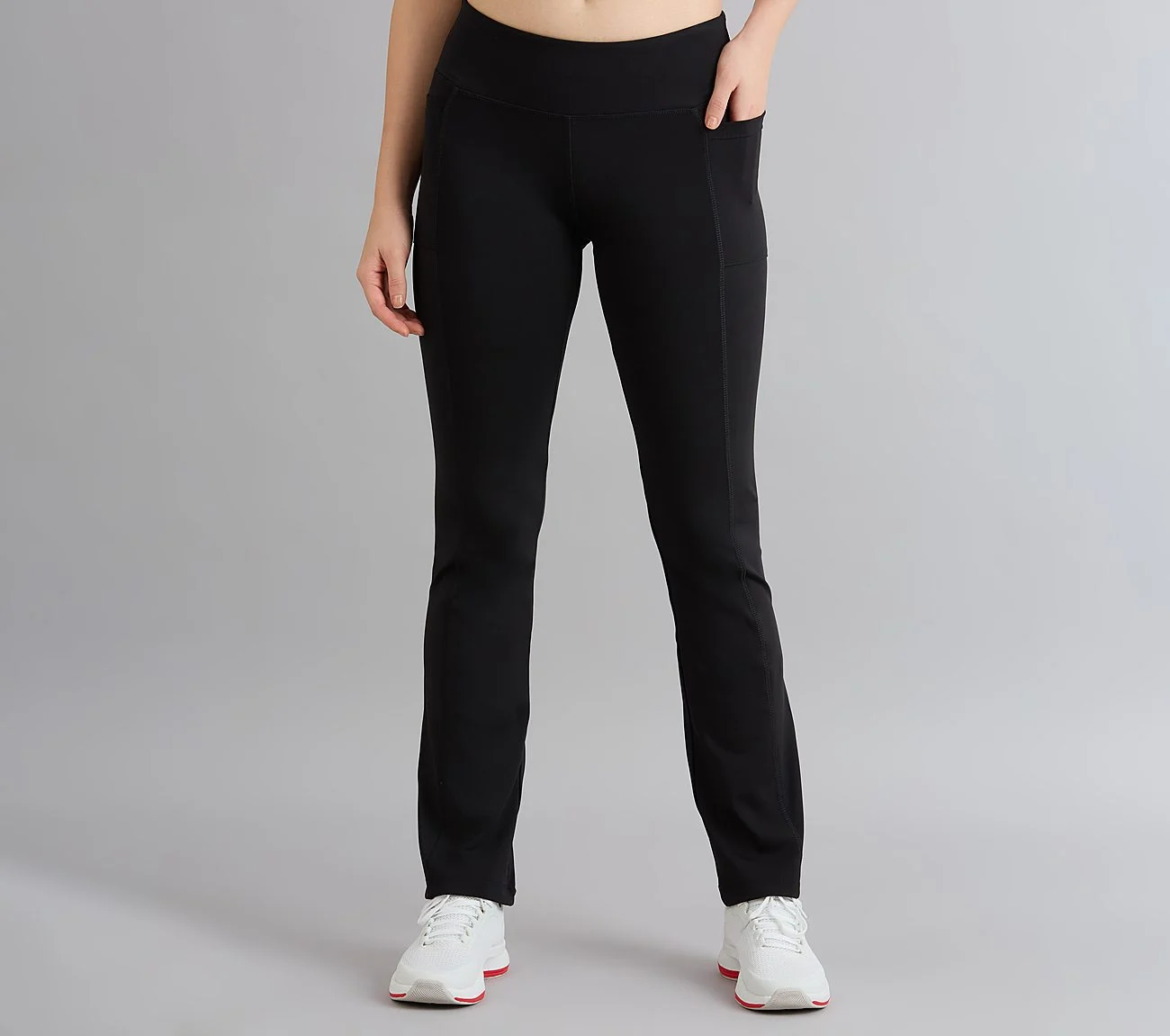 FLARED PANT WITH POCKETS, BLACK