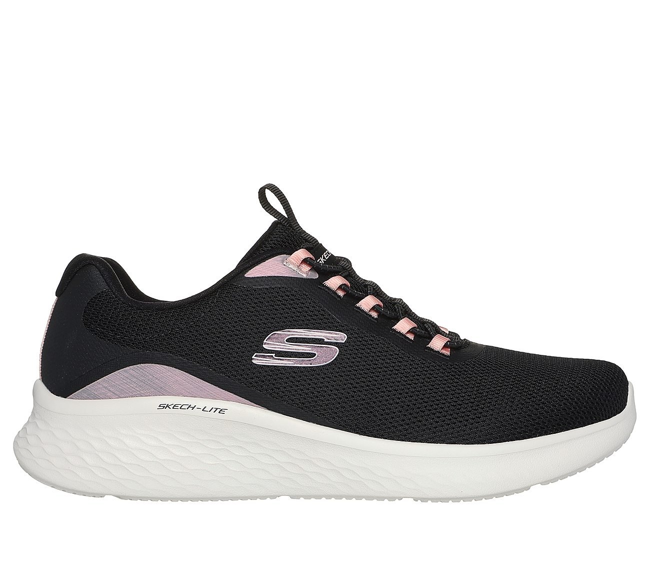 SKECH-LITE PRO-GLIMMER ME, BLACK/PINK Footwear Lateral View