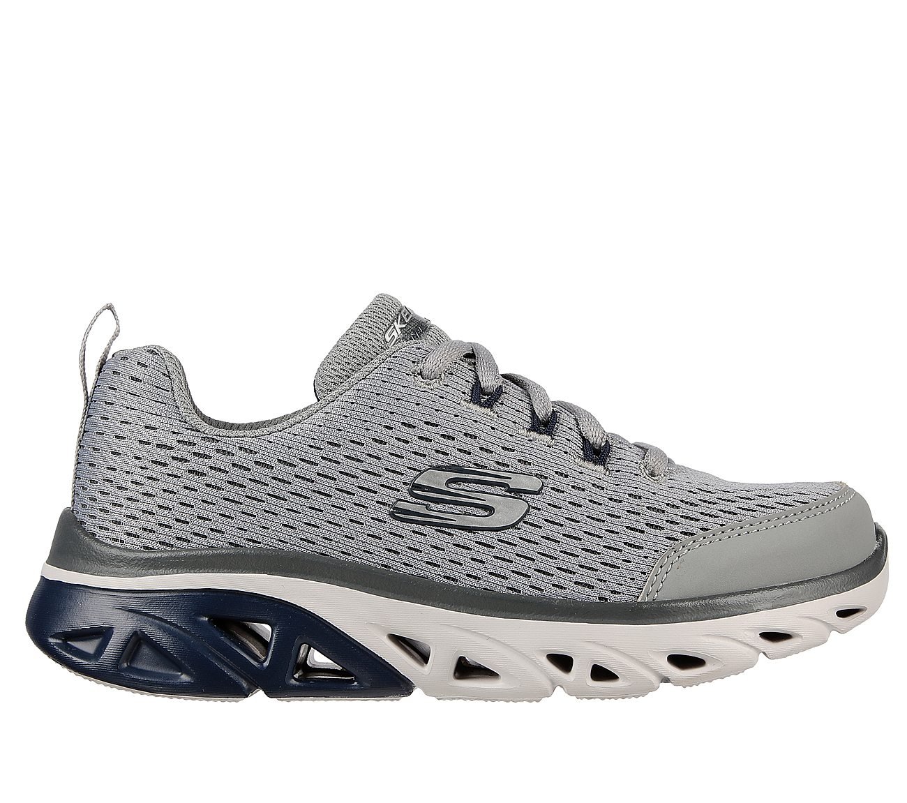 GLIDE-STEP SPORT - WAVE HEAT, GREY/NAVY Footwear Lateral View