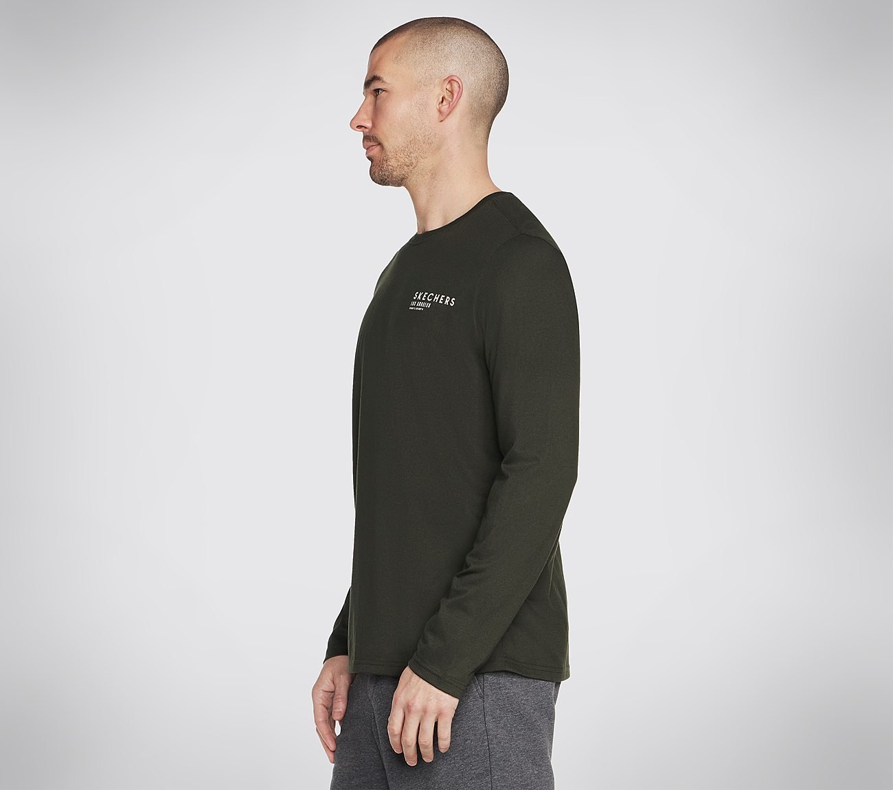 SCOUT L/S T-SHIRT, OLIVE/BROWN Apparels Bottom View