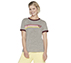 BOBS HEART STRIPES RINGER T-SHIRT, GREY Apparels Lateral View