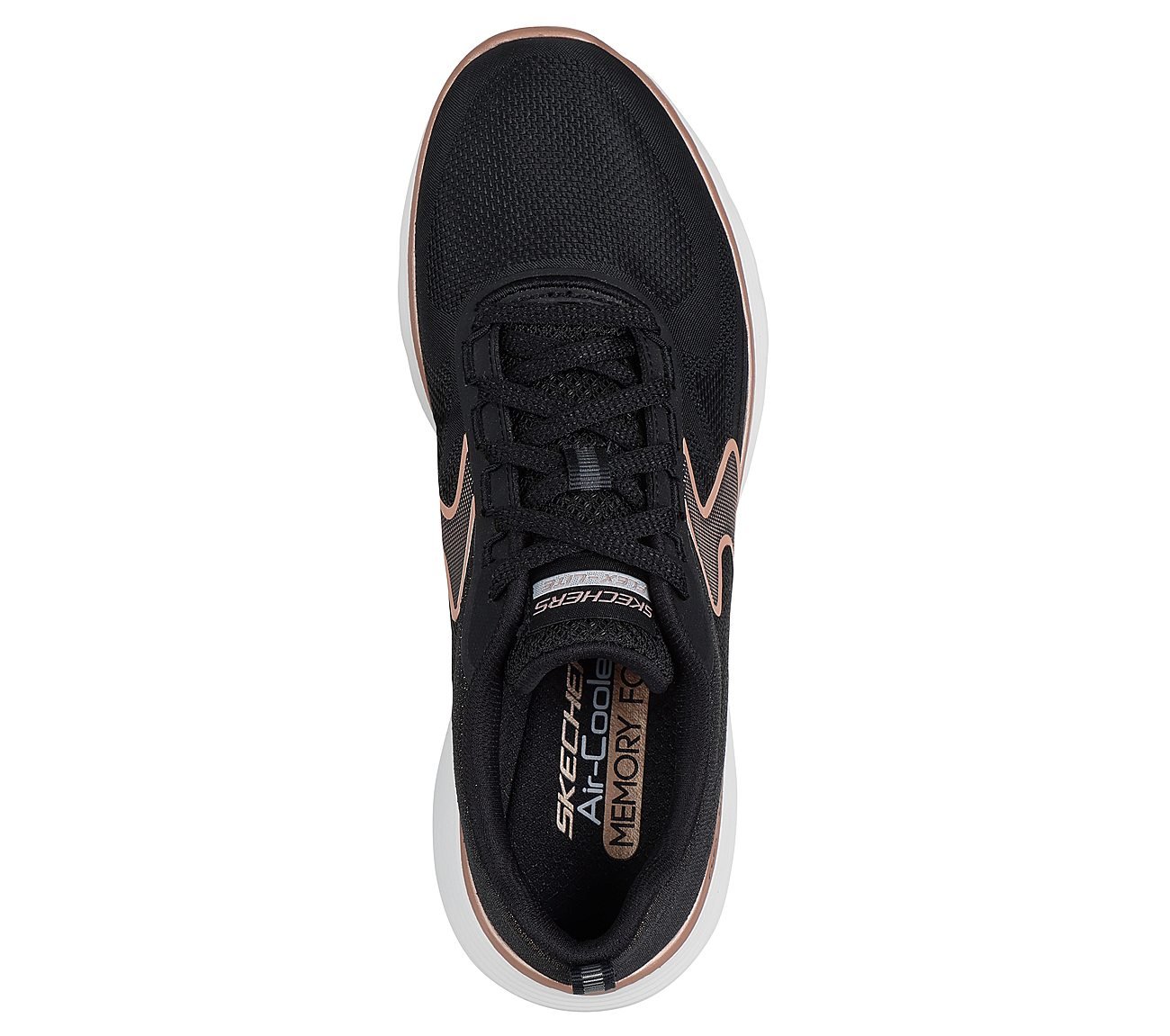 FLEX APPEAL 5.0-LUXE GLOW, BLACK/ROSE GOLD Footwear Top View