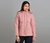 QUILTED WAIST CINCHED JACKET, PURPLE/YELL Apparel Lateral View