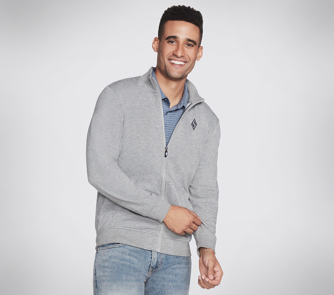 THE HOODLESS HOODIE GOWALK EV, LIGHT GREY Apparels Lateral View