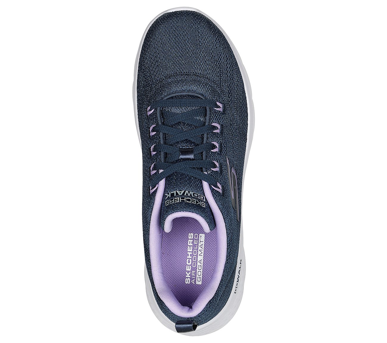 GO WALK FLEX - STRIKING LOOK, NAVY/LAVENDER Footwear Top View