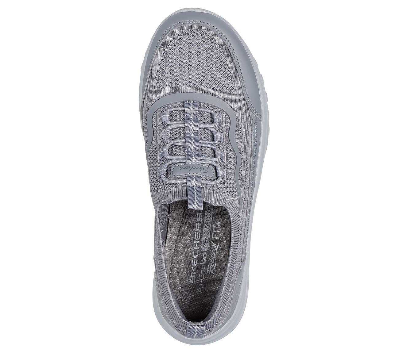 BREATHE EASIER - SUITS HER, GREY Footwear Top View