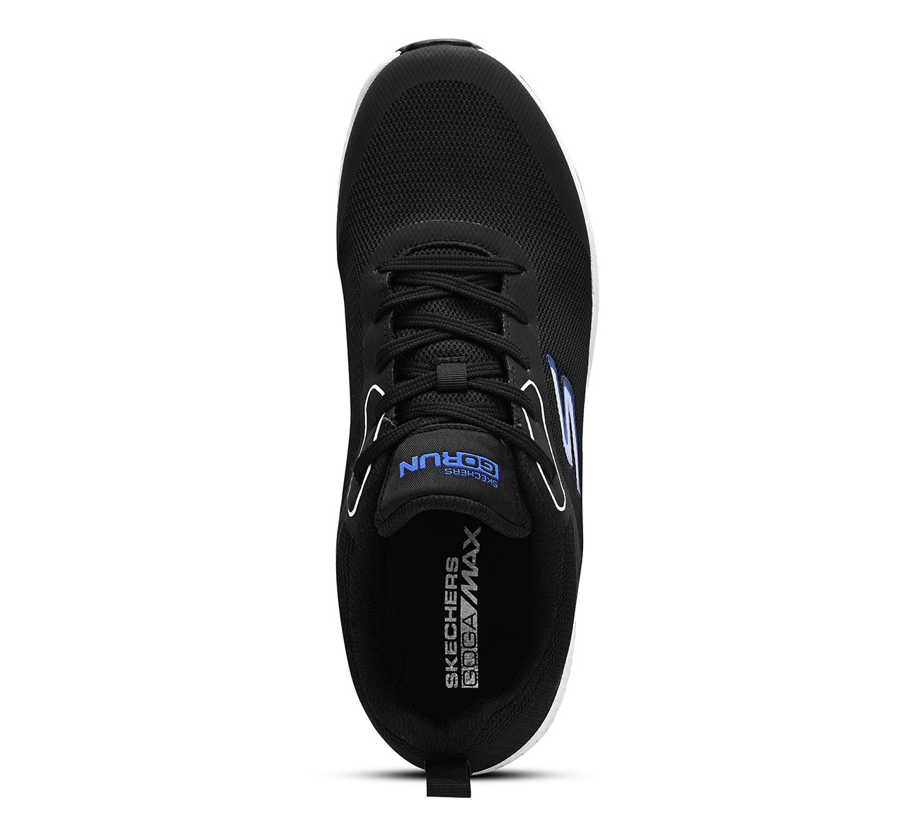 GO RUN CONSISTENT, BLACK / WHITE Footwear Top View