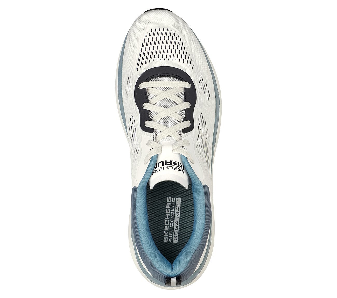 MAX CUSHIONING PREMIER -PERSP, WHITE BLACK Footwear Top View