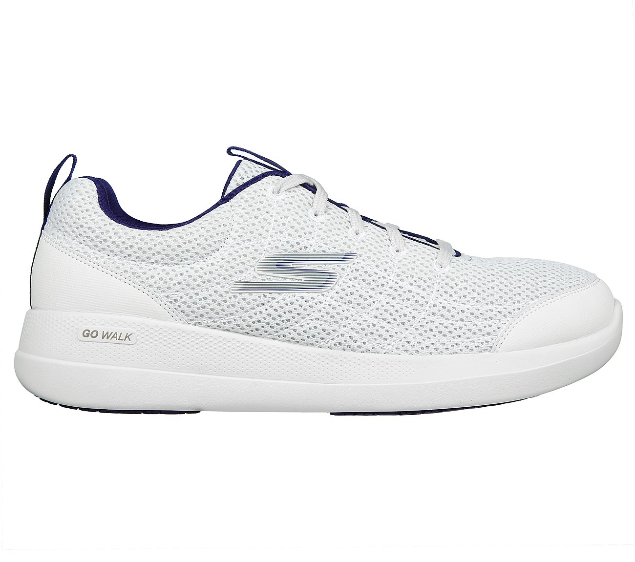 Skechers White/Navy Go Stability Advanceme Mens Lace Shoes - Style 216144 | India