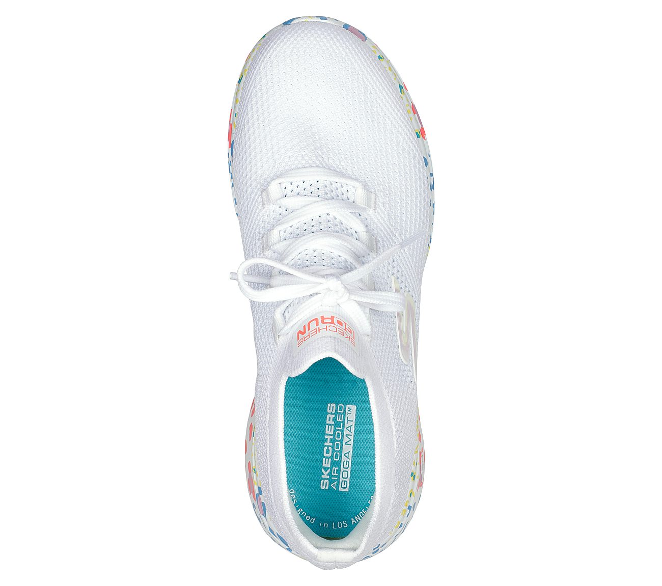 GO RUN FAST - URBAN PARADISE, WHITE/MULTI Footwear Top View