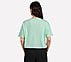 EMBROIDERED BOXY FIT T-SHIRT, AQUA/PURPLE