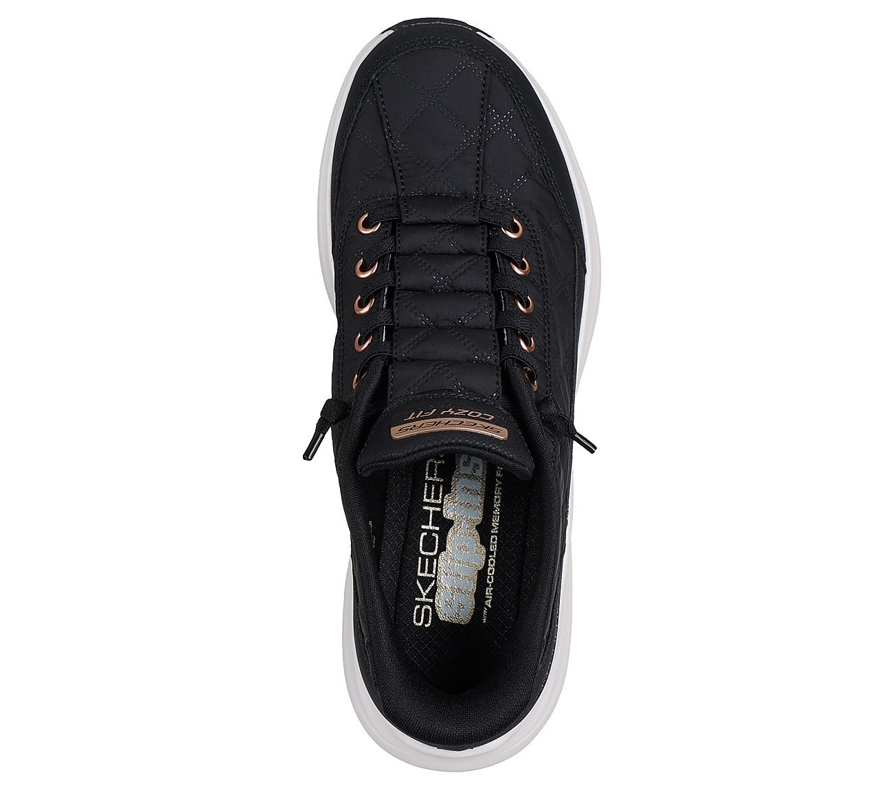 CONTOUR FOAM-GOLDEN HOUR, BLACK/ROSE GOLD Footwear Top View