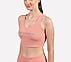 CHEST BRANDING CLEAN FINISH SPORT BRA, PURPLE/YELL Apparels Right View
