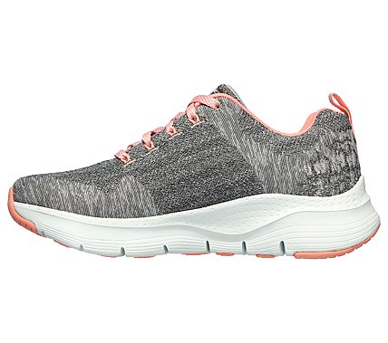 ARCH FIT-COMFY WAVE, GREY/PINK Footwear Left View