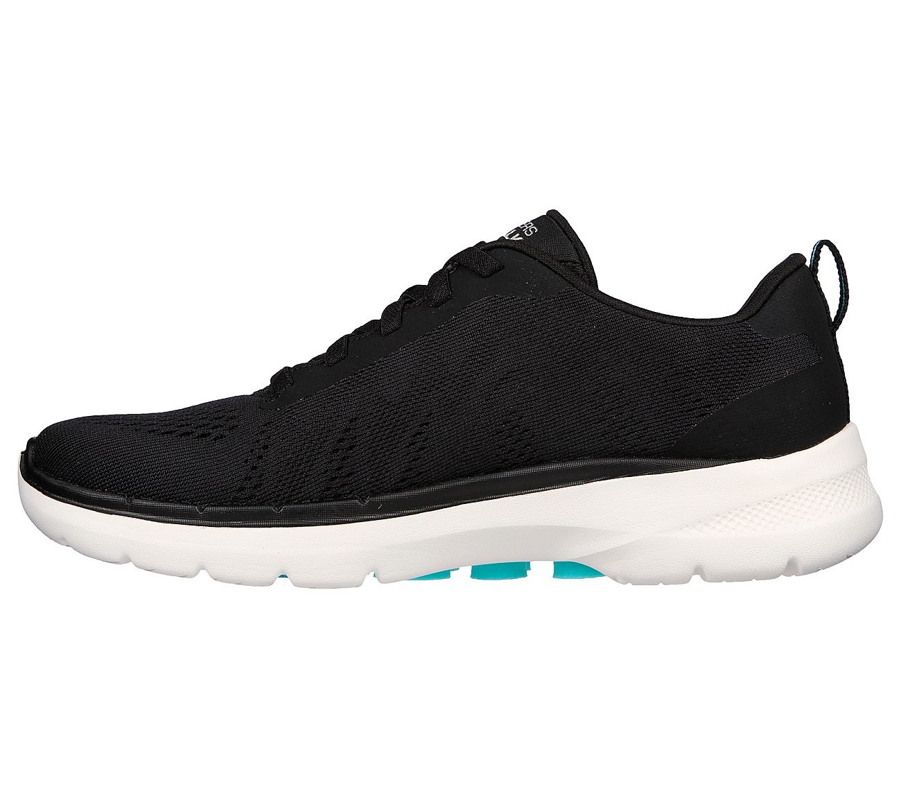 GO WALK 6, BLACK/TURQUOISE Footwear Left View