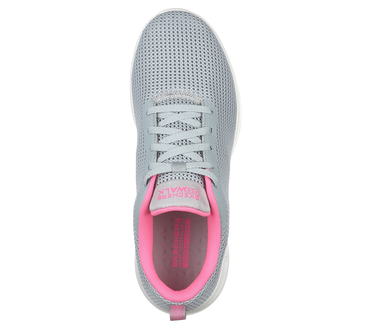 GO WALK JOY, GREY/PINK Footwear Top View