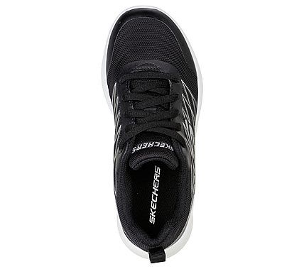 MICROSPEC - QUICK SPRINT, BLACK/SILVER Footwear Top View