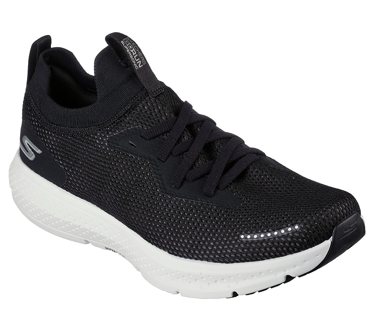 GO RUN SUPERSONIC - APEX, BLACK/WHITE Footwear Right View