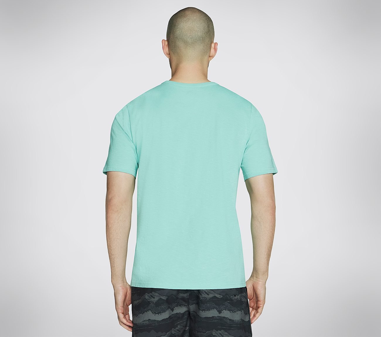 SKECH-BREEZE SLUB POCKET T-SHIRT, WHITE SAPPHIRE Apparel Top View