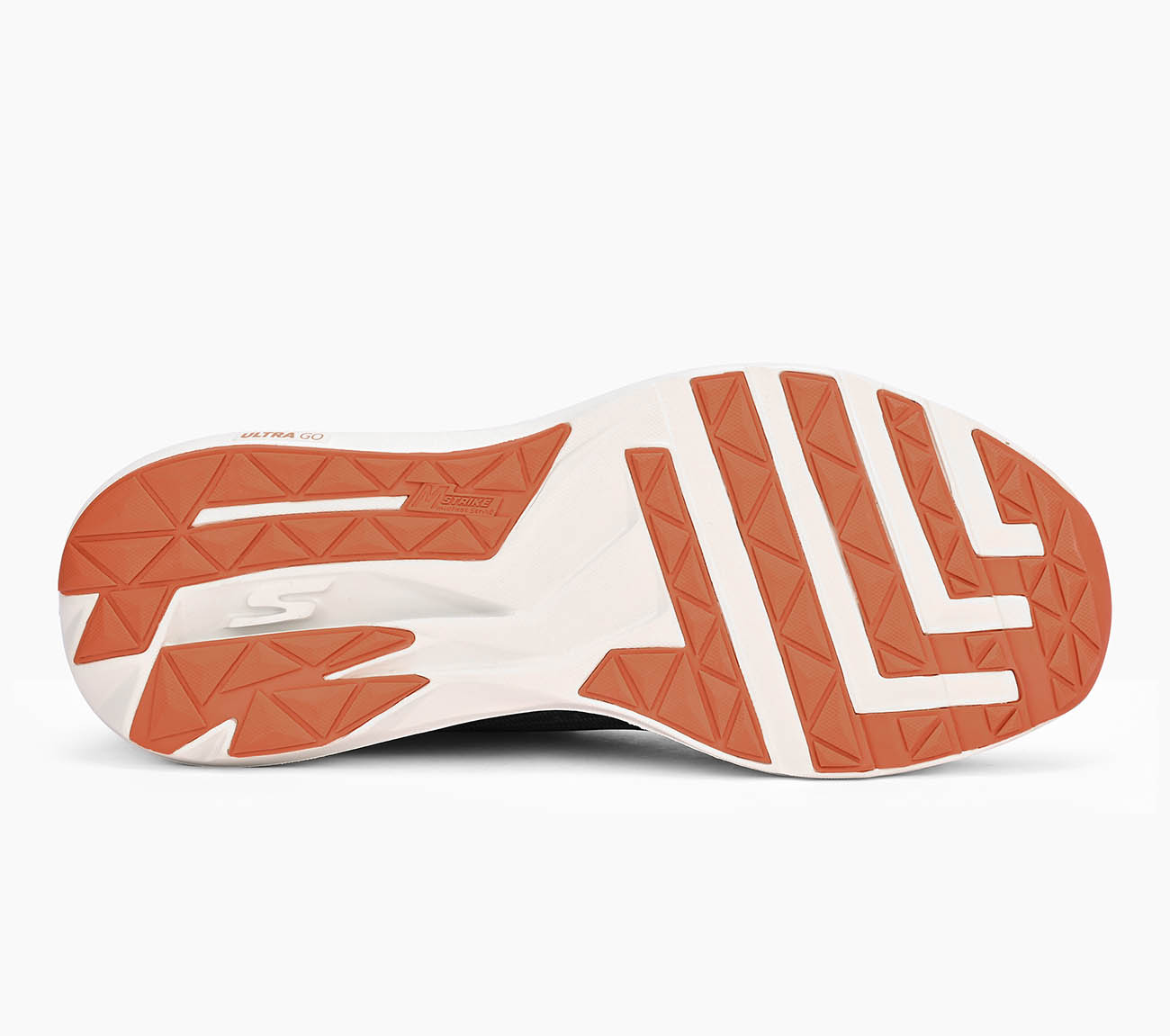 GO RUN PURE, CHARCOAL/ORANGE Footwear Bottom View