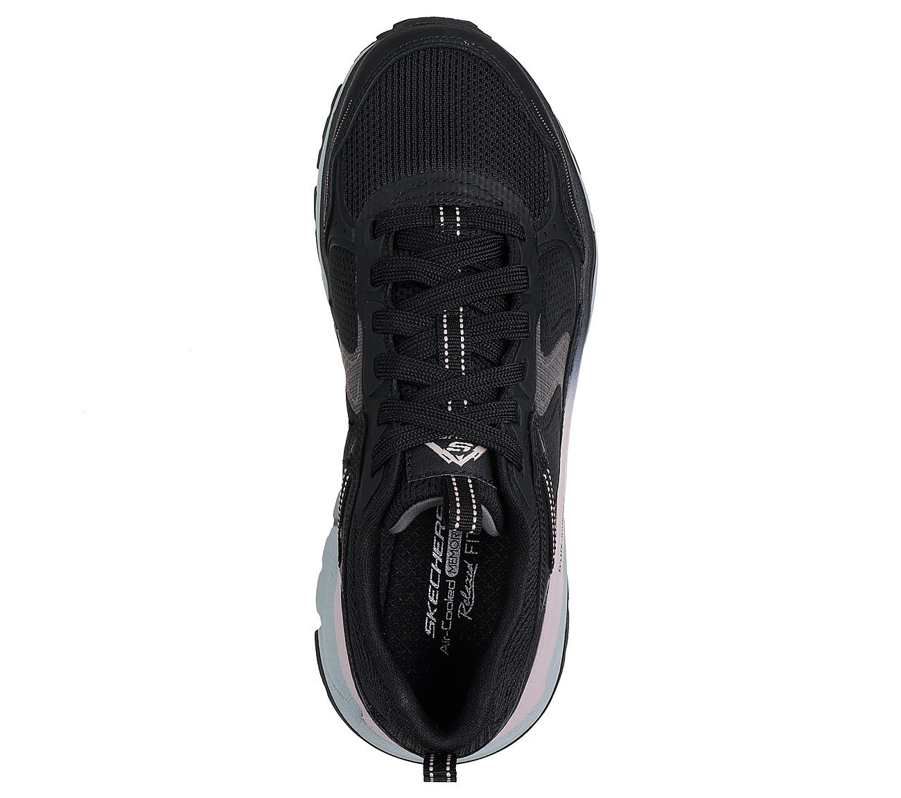 D'LUX JOURNEY, BLACK/ROSE GOLD Footwear Top View
