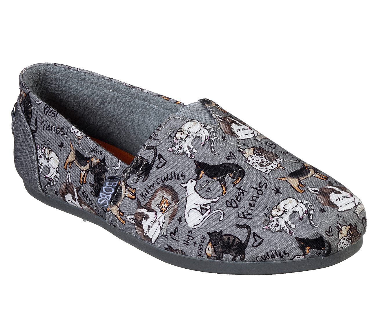 BOBS PLUSH - BEST BUDS, GREY Footwear Right View