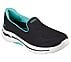 GO WALK ARCH FIT - IMAGINED, BLACK/TURQUOISE Footwear Right View