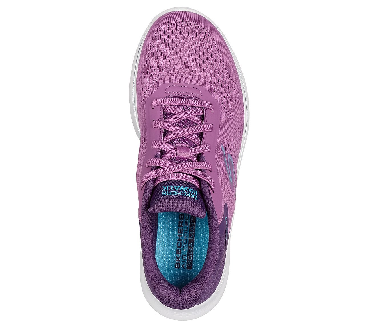GO WALK 7 - COSMIC WAVES, PINK/AQUA Footwear Top View