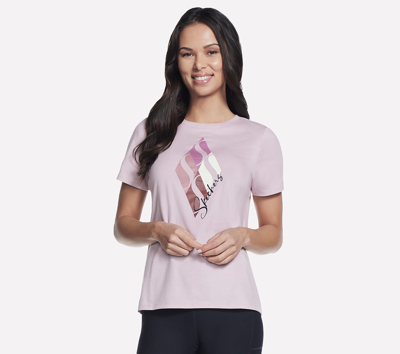 DIAMONDS T-SHIRT, PINK/LAVENDER Apparels Lateral View