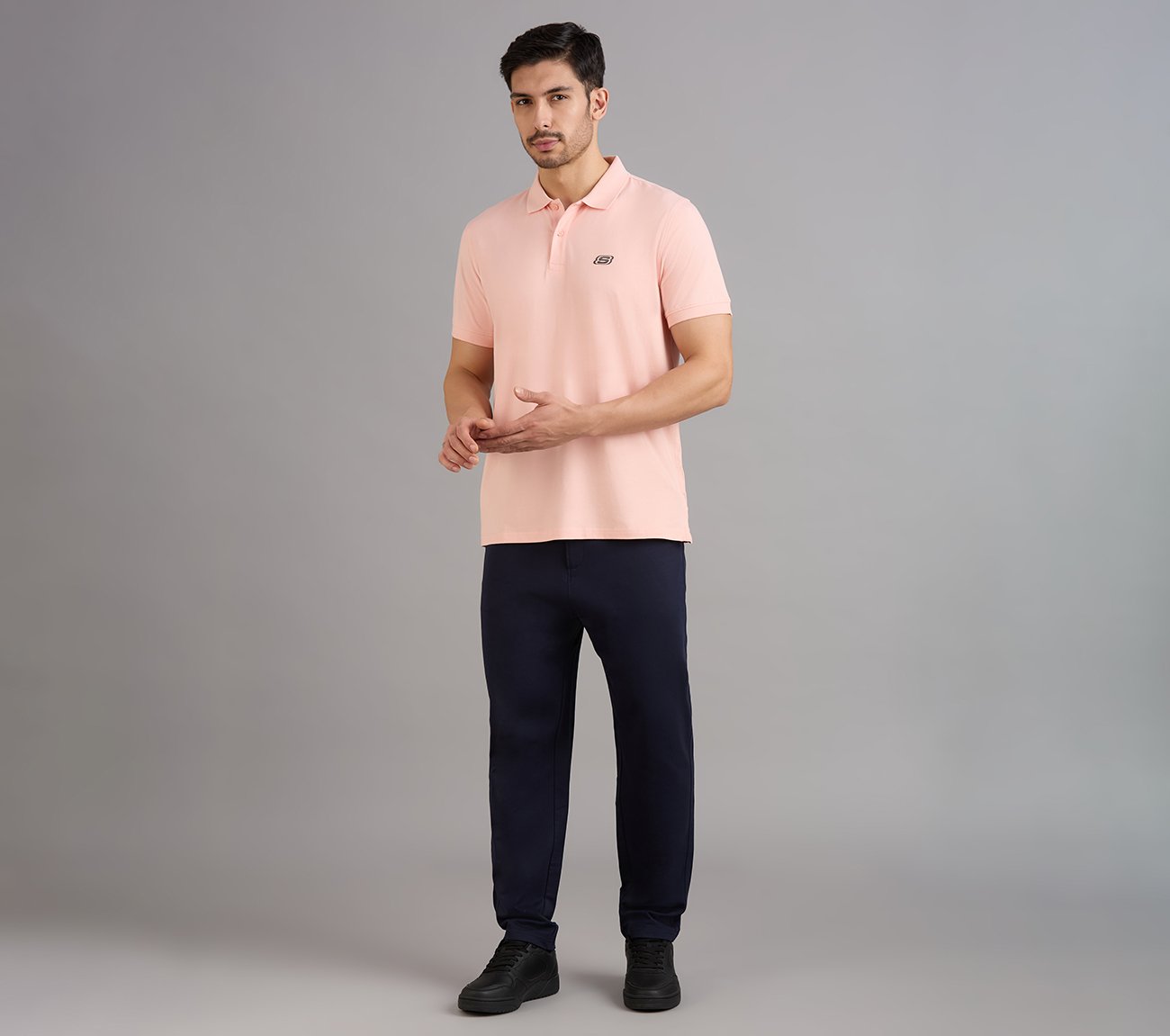 COMFORT FIT POLO, NATURAL/LIGHT PINK Apparels Right View