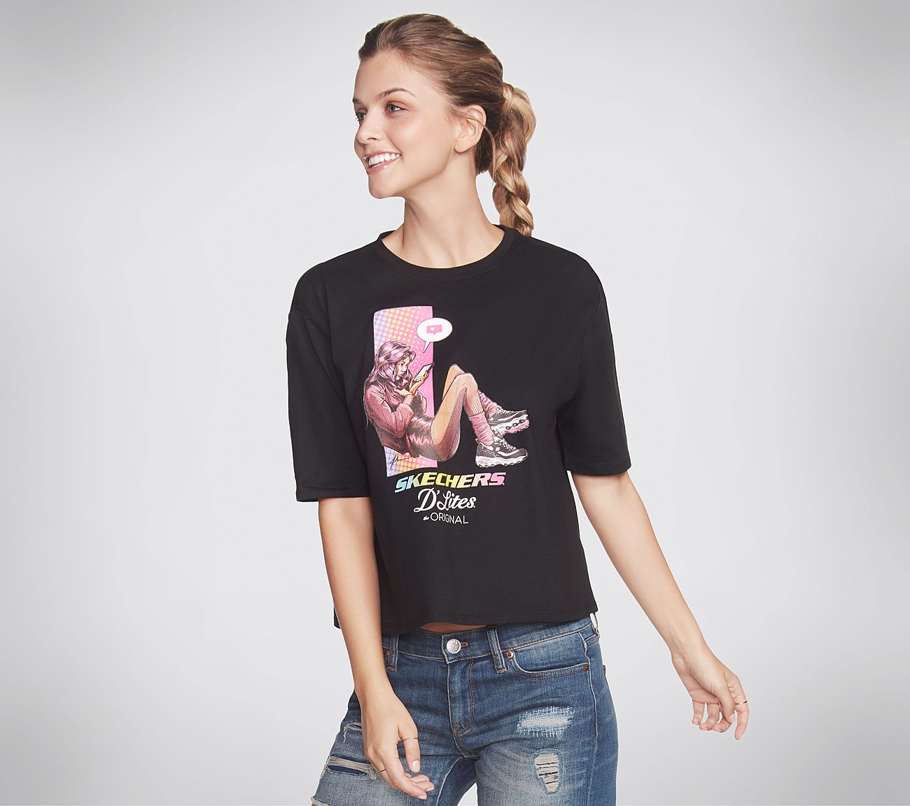  D'LITE CELL GIRL CROP, BBBBLACK Apparels Lateral View