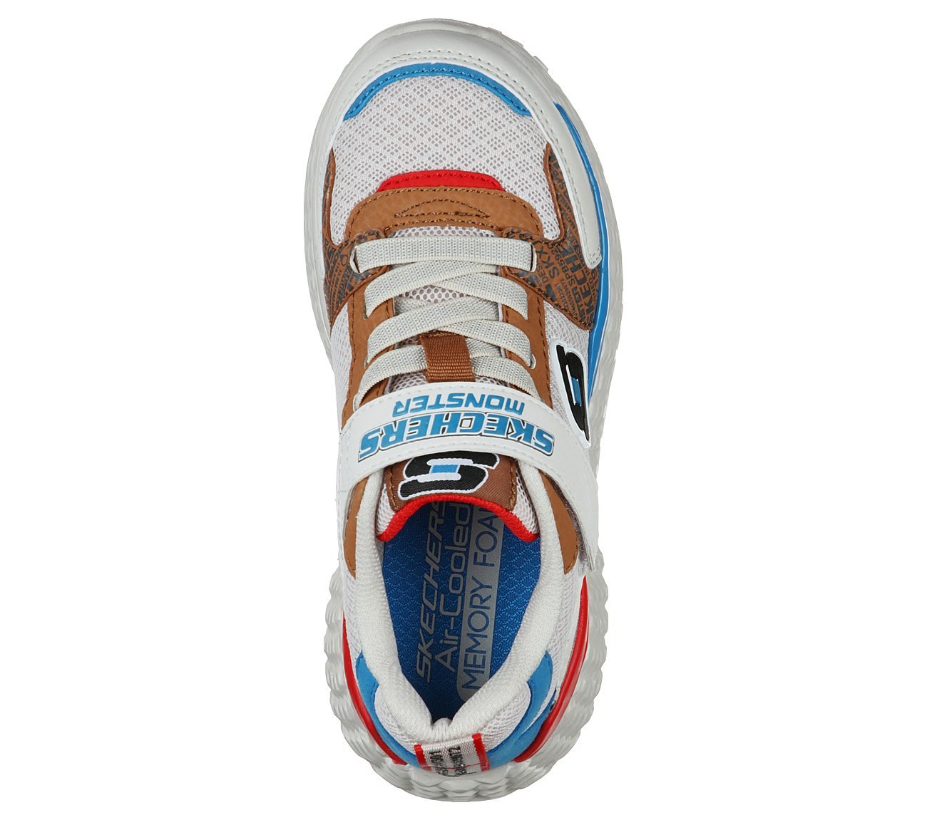 SKECHERS MONSTER-KROVON, TAUPE/MULTI Footwear Top View