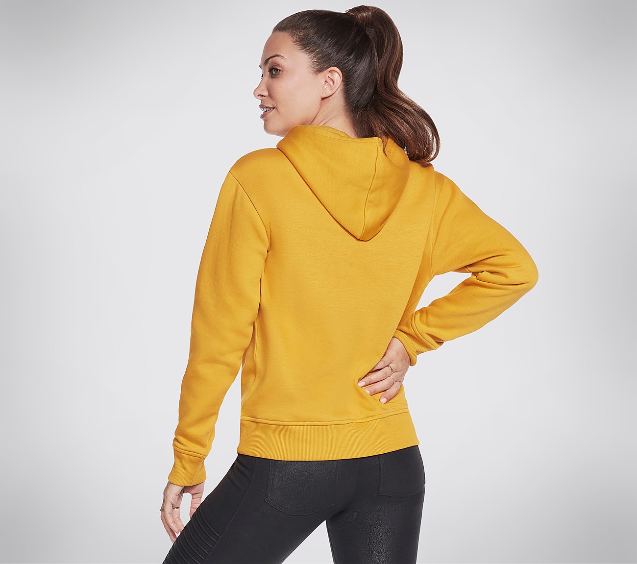 SKECHERS COLLEGIATE PO HOODIE, HONEY Apparel Top View
