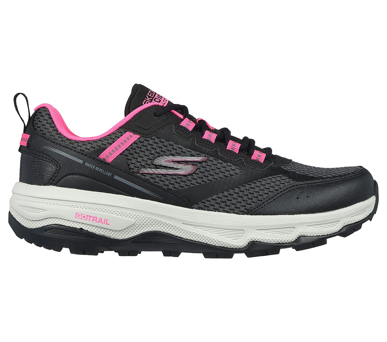 GO RUN TRAIL ALTITUDE, BLACK/PINK Footwear Right View