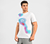 SMOKE PRINT T-SHIRT, WHITE