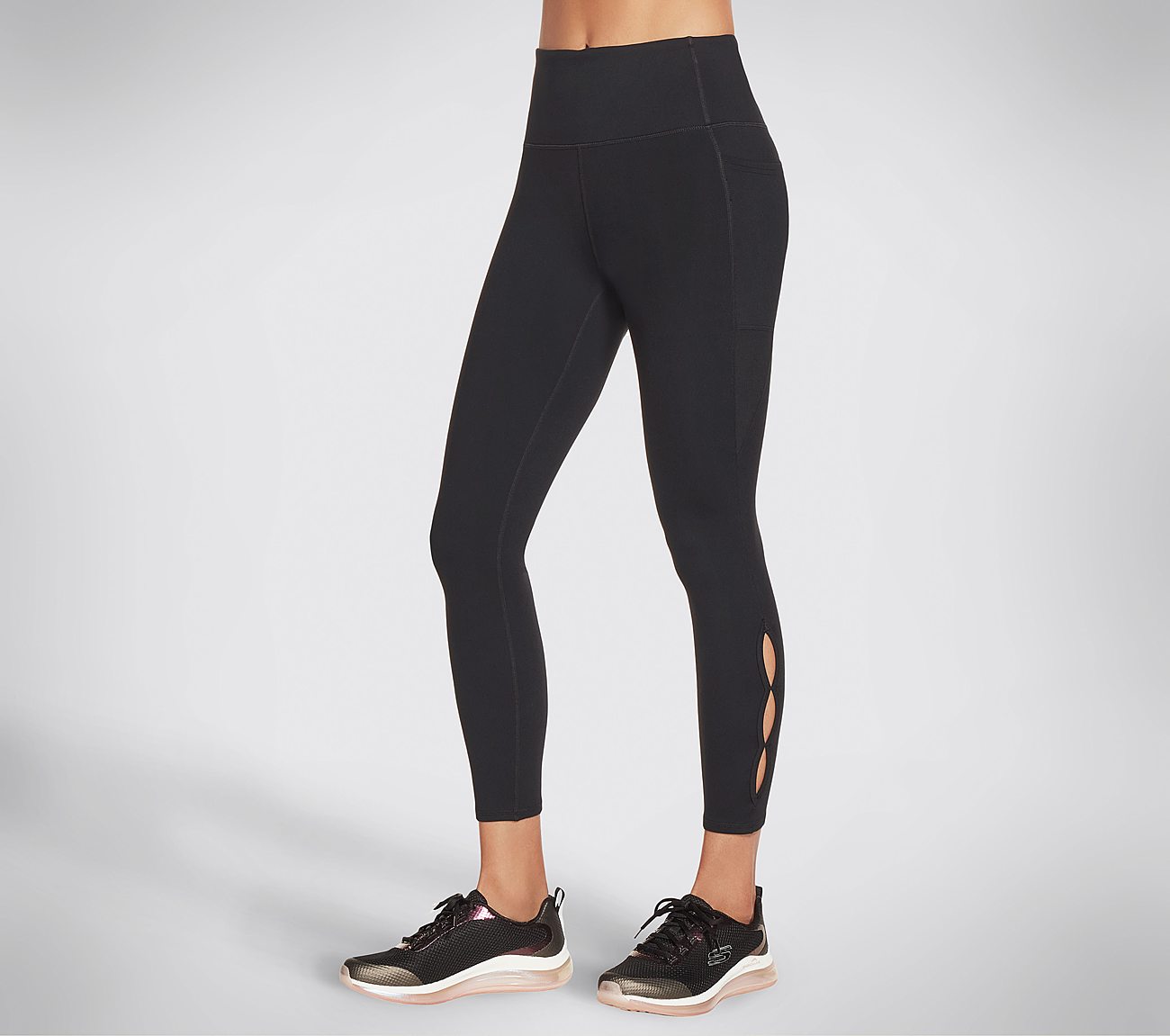GOFLEX SLIT HW 7/8 LEGGING, BBBBLACK Apparel Bottom View