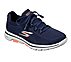 GO WALK 5 - UPRISE, NAVY/CORAL Footwear Lateral View
