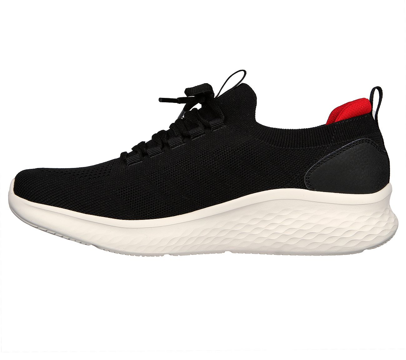 SKECH-LITE PRO - FAINT FLAIR, BLACK/RED Footwear Left View